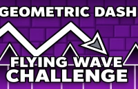 Play Geometric Dash Flying Wave Challenge now!