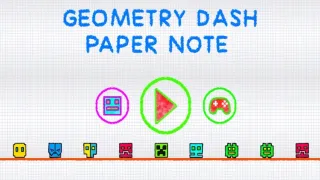 Play Geometry Dash Paper Note now!