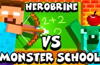 Play Herobrine vs Monster School now!