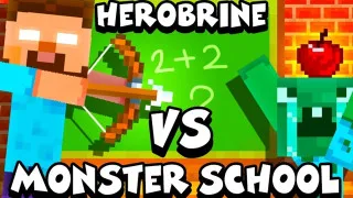 PLay Herobrine vs Monster School now!