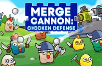 Play Merge Cannon: Chicken Defense now!